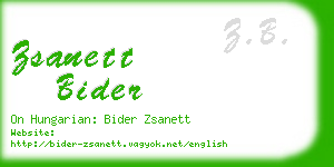 zsanett bider business card